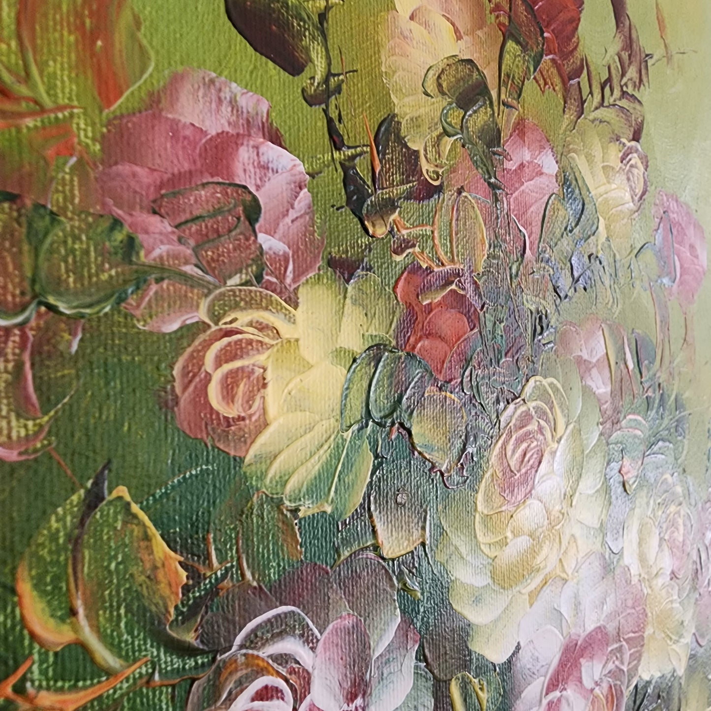 Hand Painted Floral Art