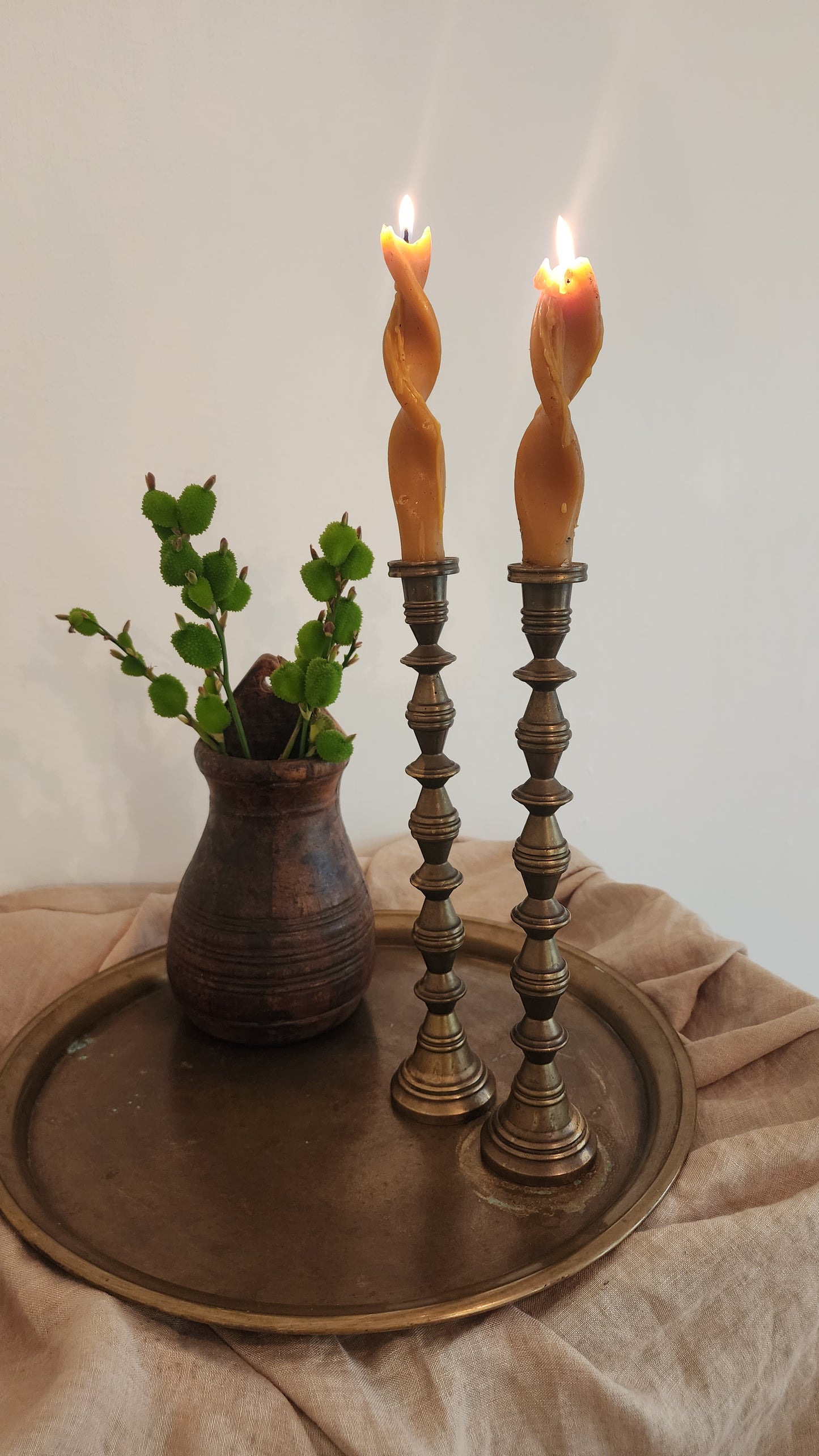 Heavy Brass Candleholders