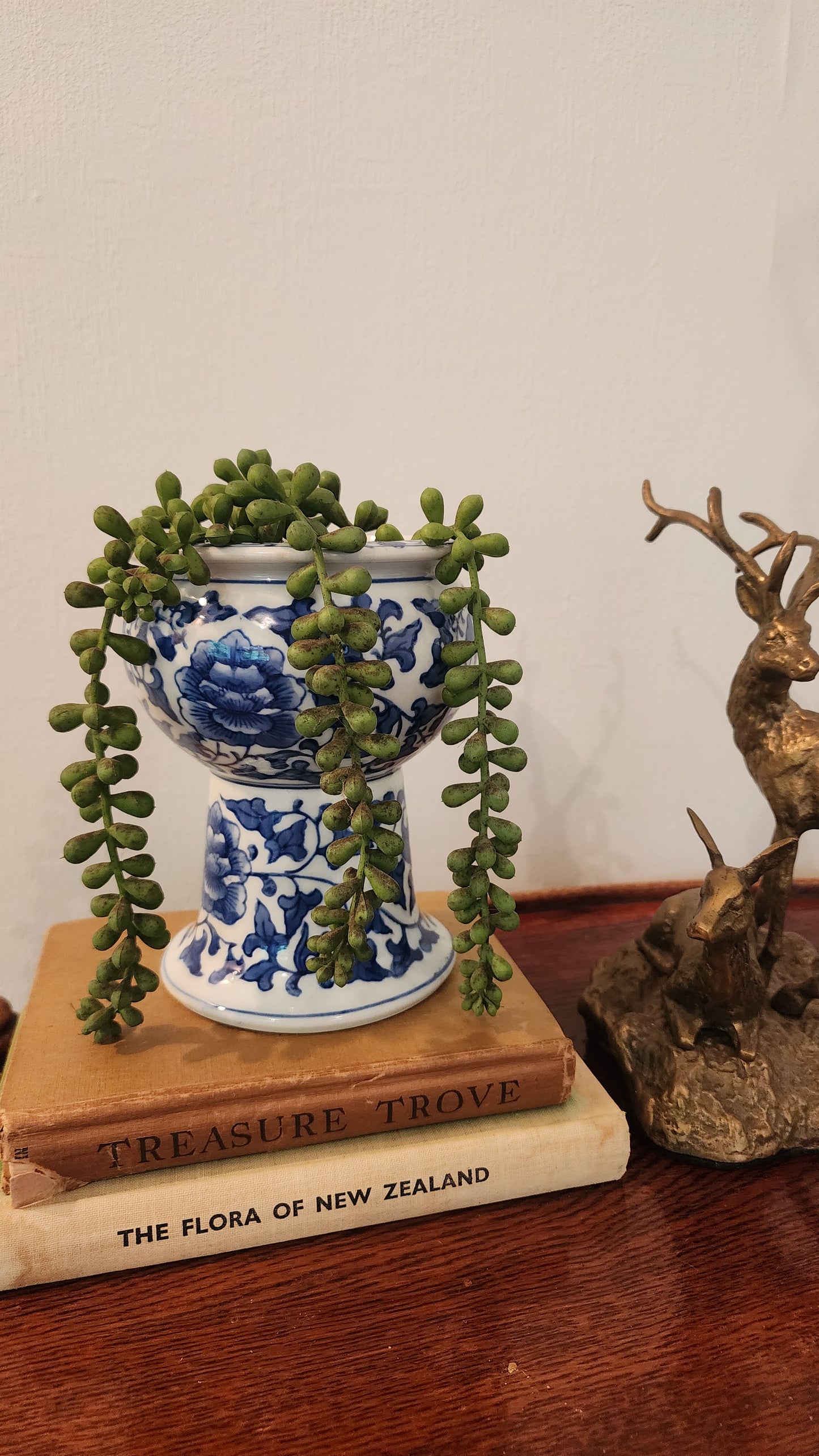 Blue and White Planter