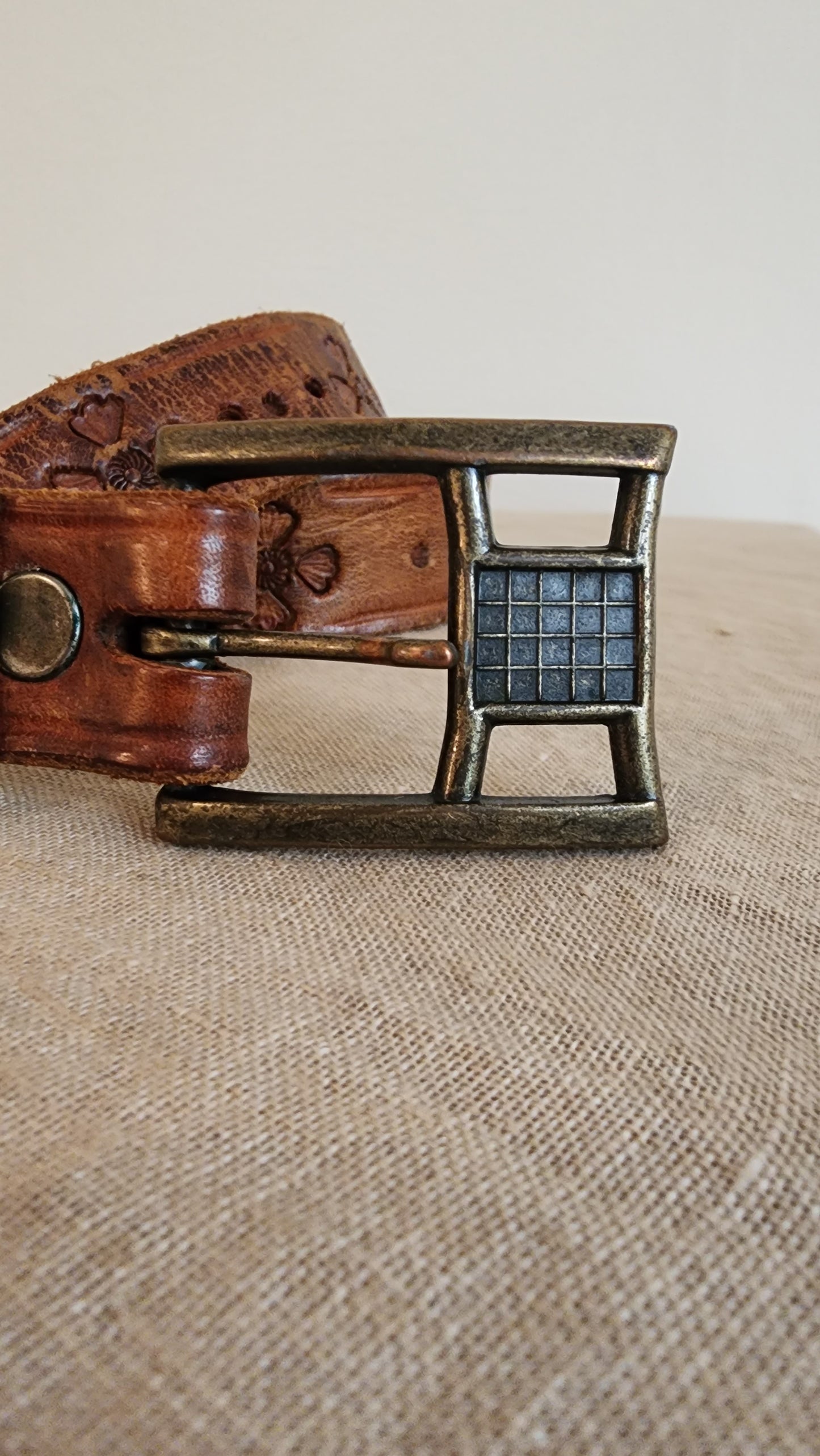 Tooled Leather Belt