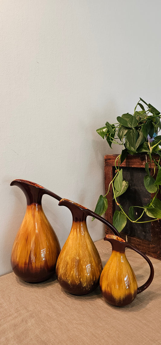 Three Blue Mountain Pottery Pitchers