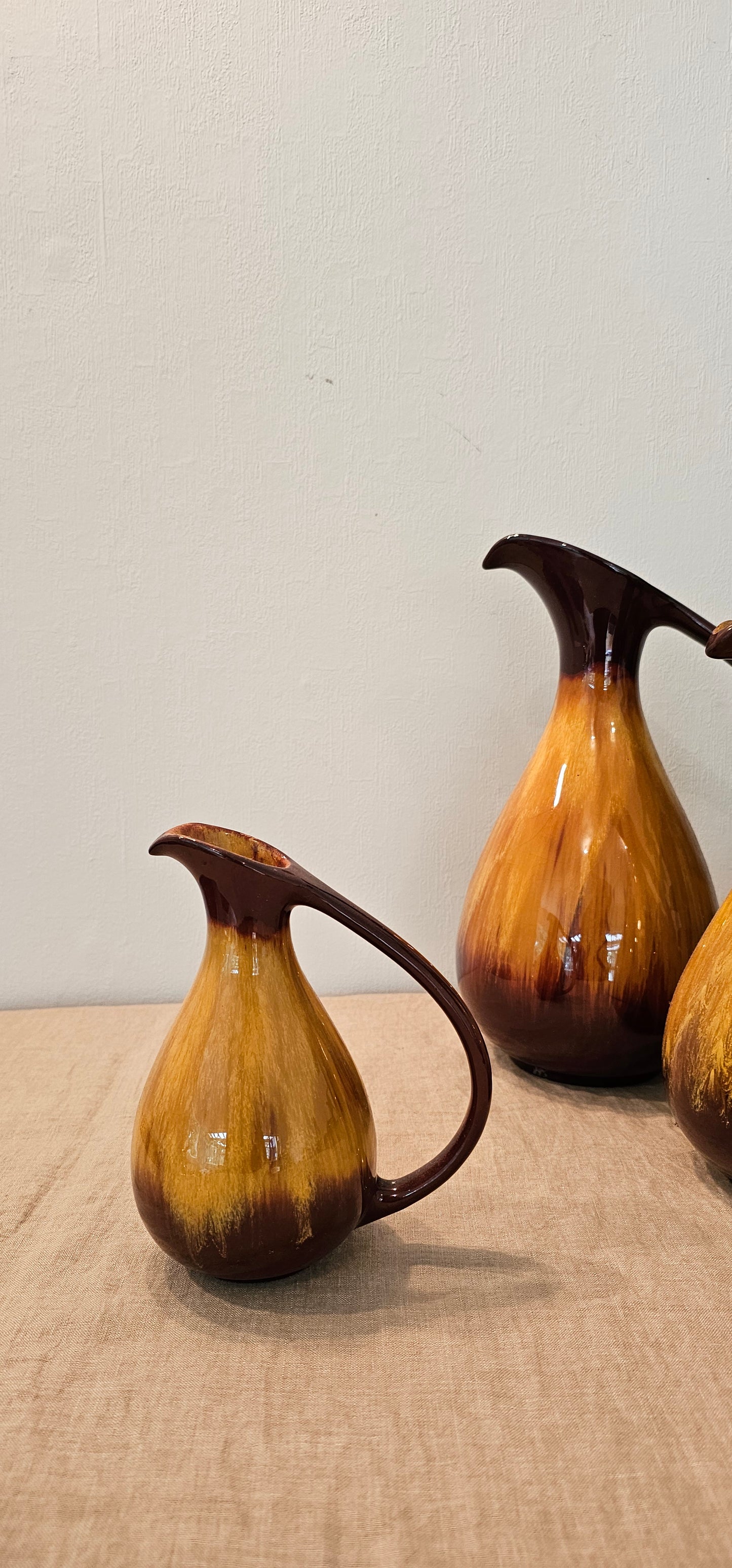 Three Blue Mountain Pottery Pitchers