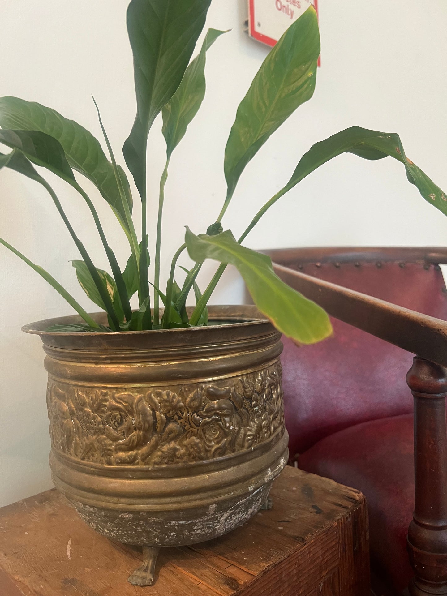Footed Brass Planter