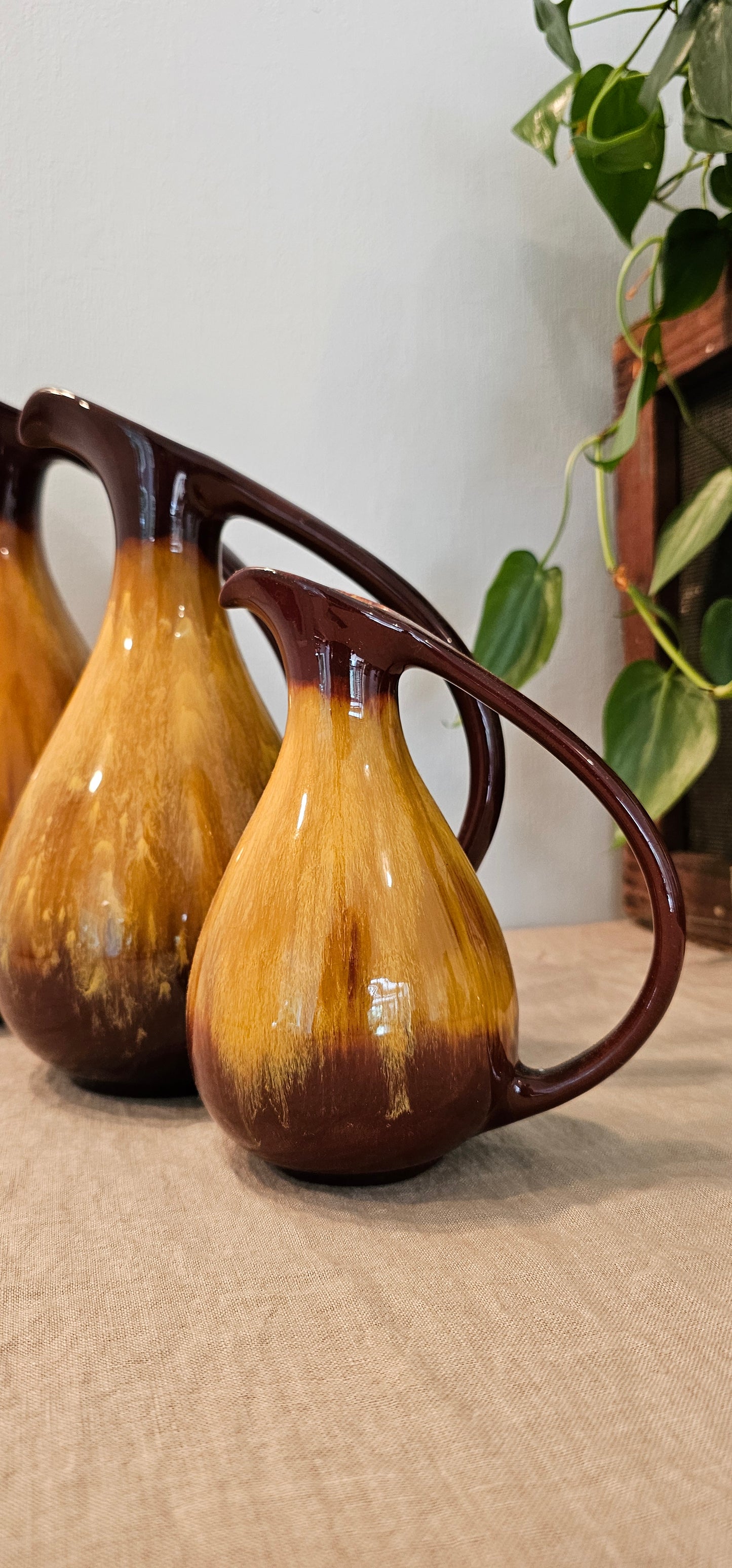 Three Blue Mountain Pottery Pitchers