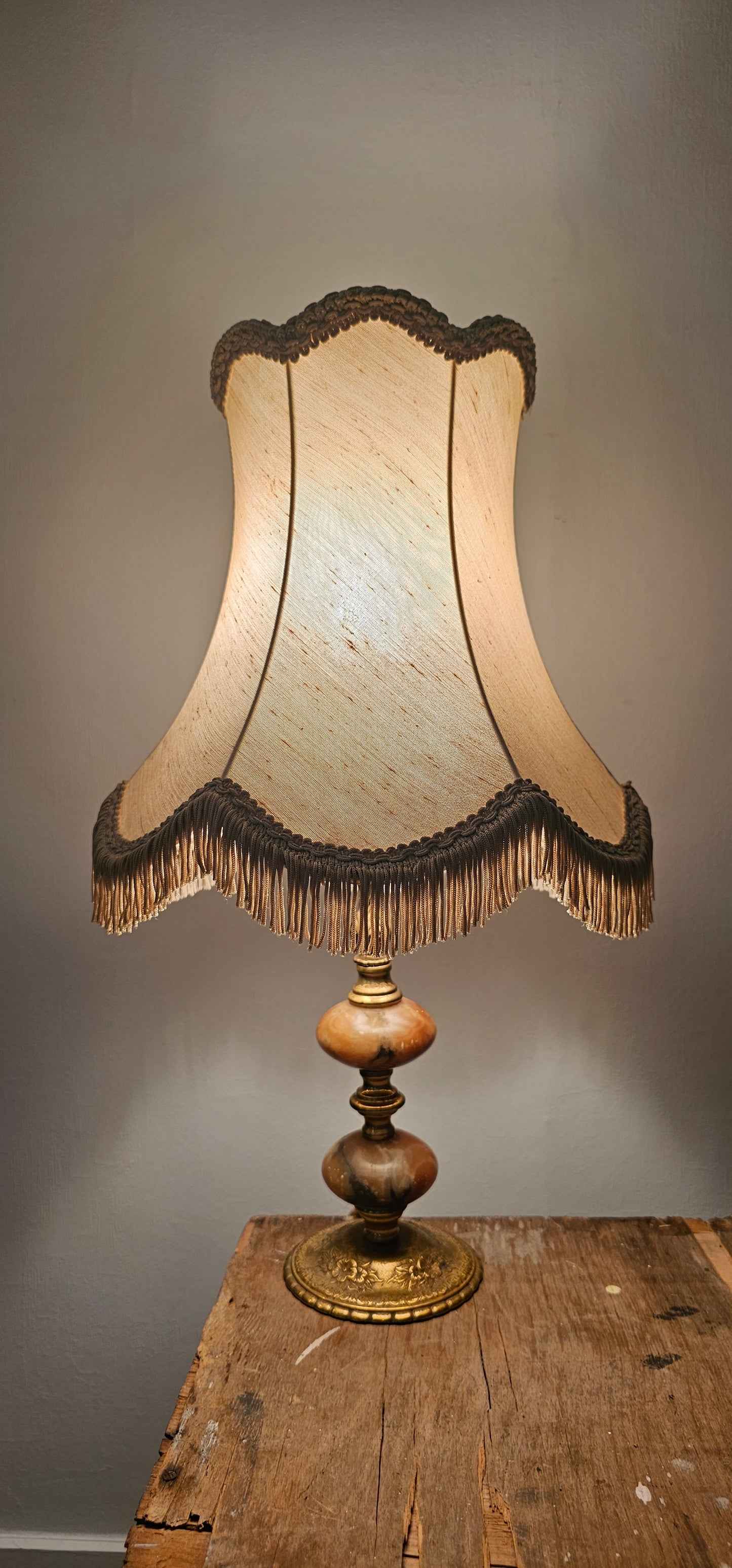 Brass & Onxy Vintage Lamp