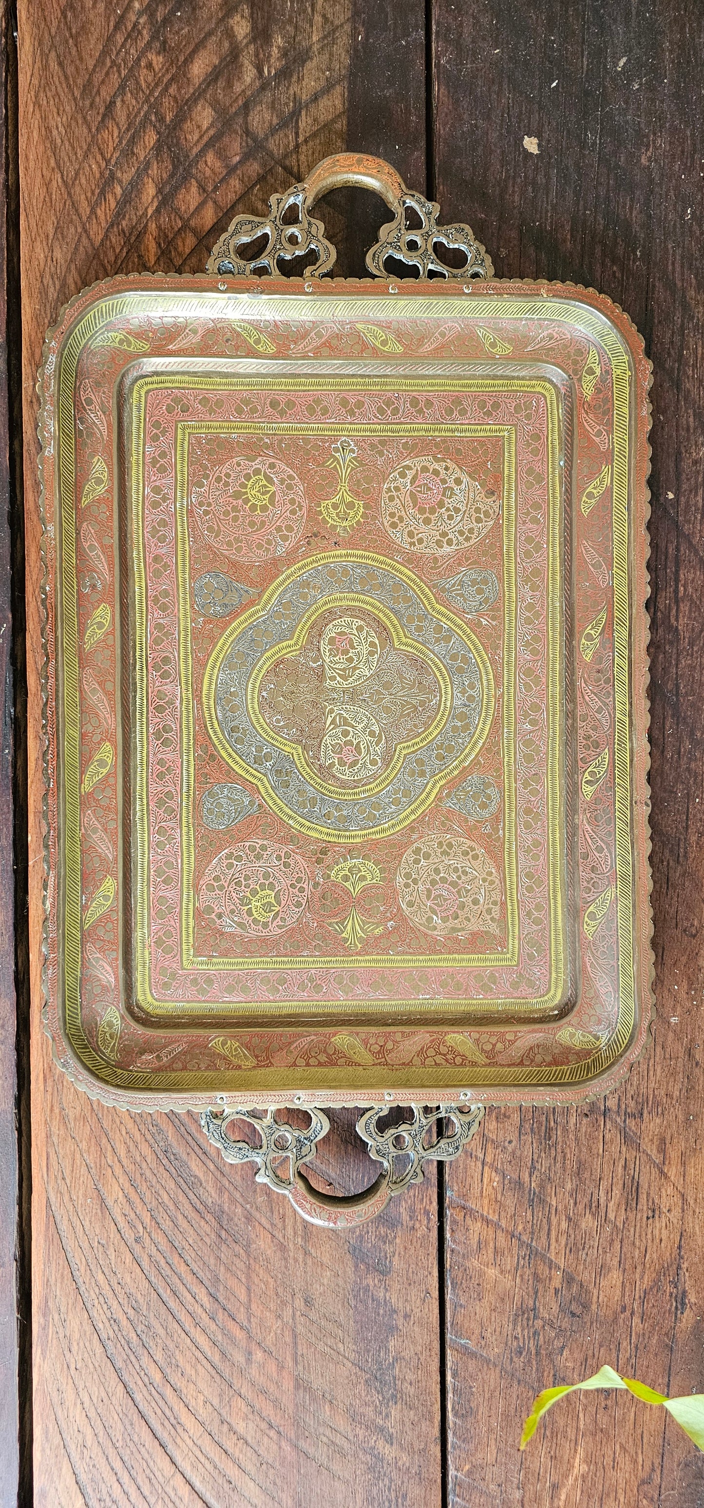 Brass Enamelled Tray