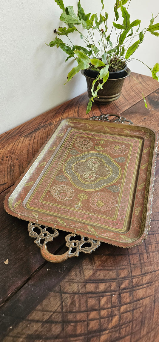 Brass Enamelled Tray