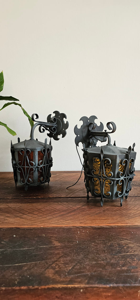 Vintage Wrought Iron Lanterns